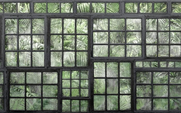 Perspective Jardin, Noir - Rebel Walls