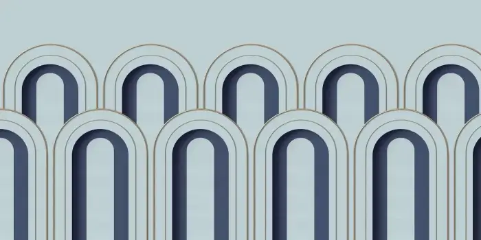Arch Deco, Blue - Rebel Walls