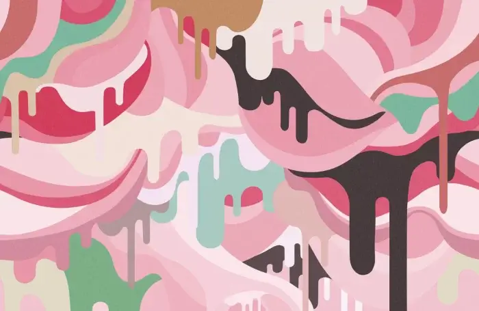 Dripping Rainbow, Marshmallow - Rebel Walls