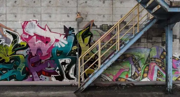 Stairway Graffiti - Rebel Walls