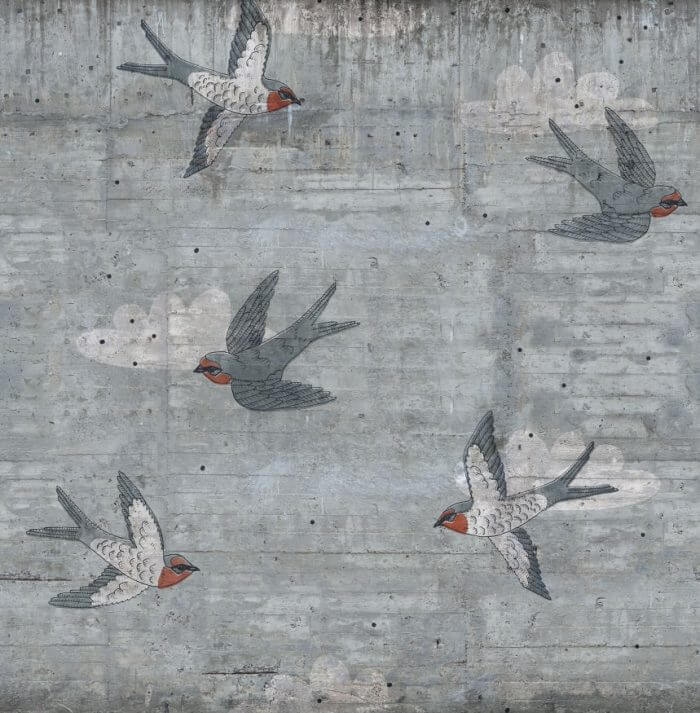 Concrete Art, Swallow - Rebel Walls