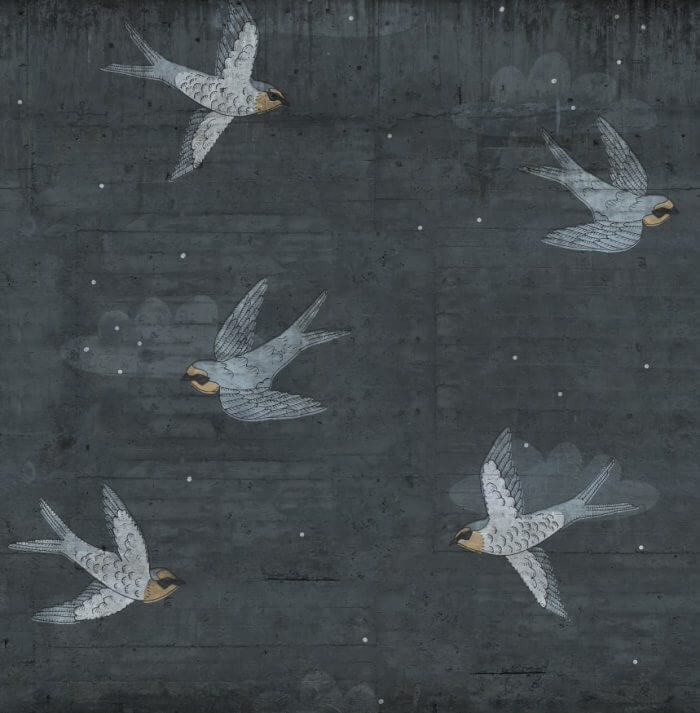 Concrete Art, Night Swallow - Rebel Walls
