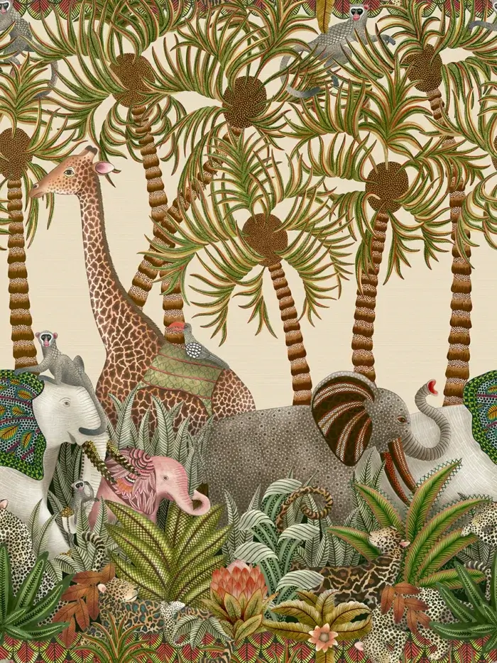 Letaba March, Spring Green & Ginger on Cream- Cole & Son