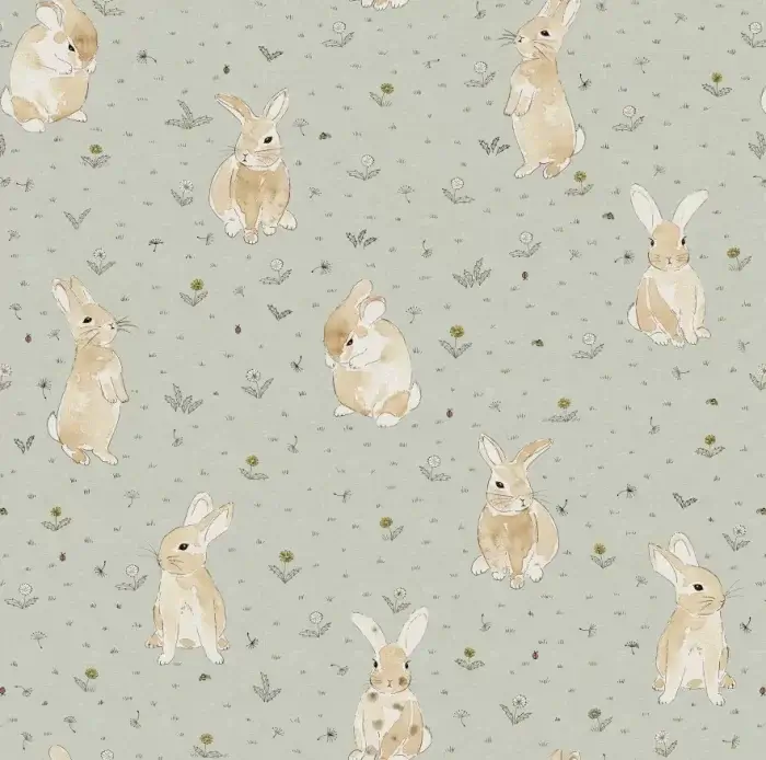 Bunny Field, Mint - Rebel Walls
