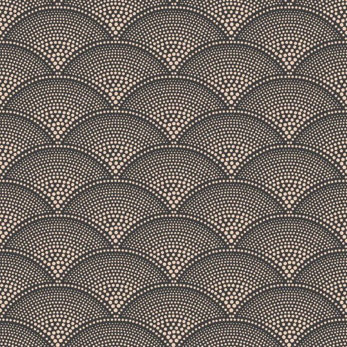 Feather Fan, Charcoal & Metallic Bronze - Cole & Son