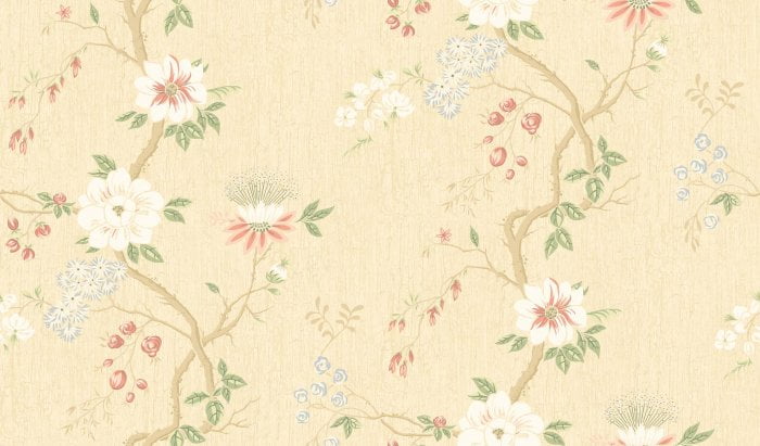 Camellia, Coral & Olive on Buttercup - Cole & Son
