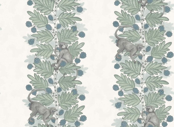Acacia, Duck Egg & Print Room Blue on White - Cole & Son