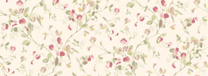 Sweet Pea, Coral & Olive on Cream - Cole & Son