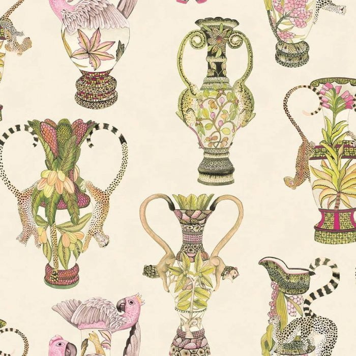 Khulu Vases, Multi on Cream - Cole & Son