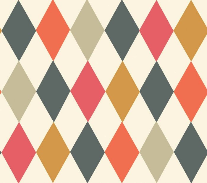 Punchinello, Reds & Charcoal on Parchment - Cole & Son