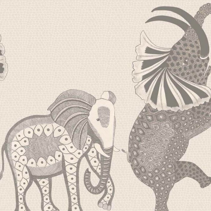 Safari Dance, Parchment & Soot on Stone - Cole & Son