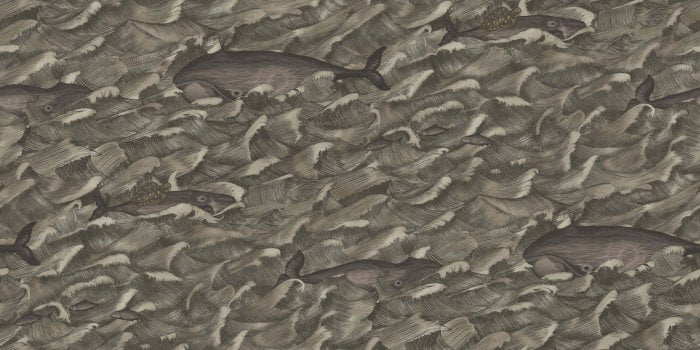 Melville, Charcoal & Metallic Silver - Cole & Son