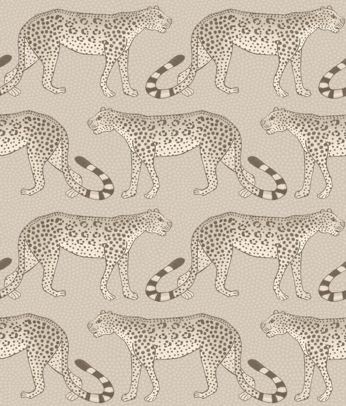 Leopard Walk, Safari on Taupe - Cole & Son