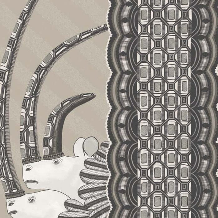 Jabu, Soot on Taupe - Cole & Son