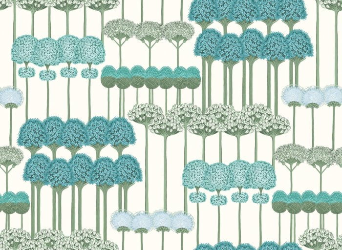 Allium, Teal & Jade on Chalk - Cole & Son