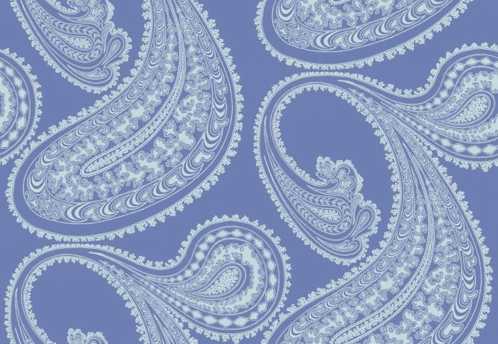 Rajapur Flock, Hyacinth Blue & White - Cole & Son