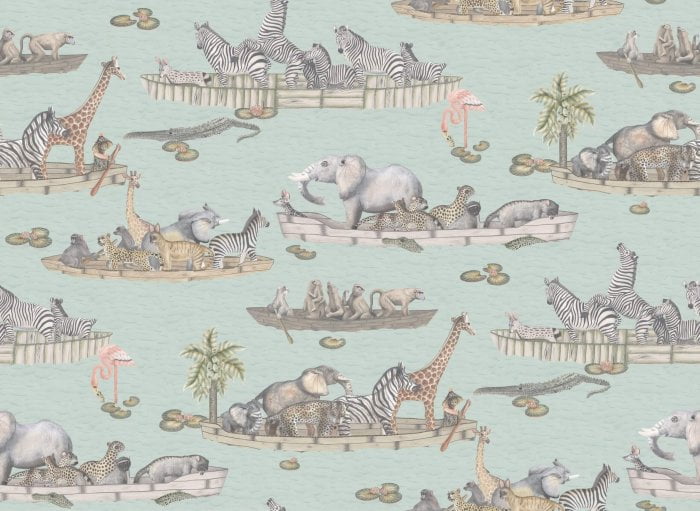 Zambezi, Multi on Seafoam - Cole & Son