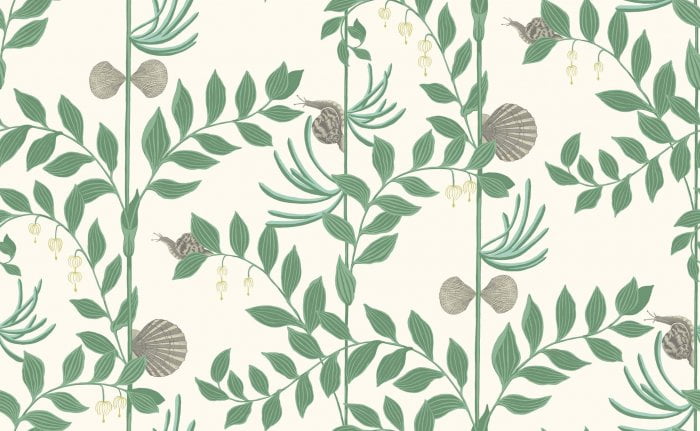 Secret Garden, Forest Green on White - Cole & Son
