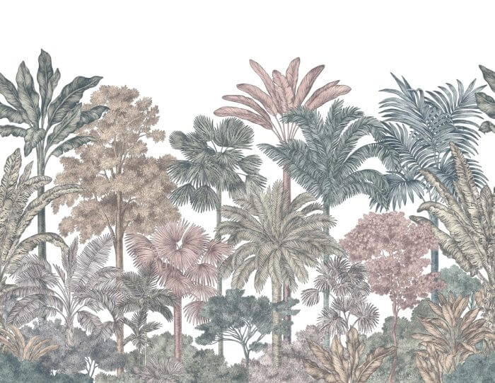 Tropical Bellewood, Bubblegum - Rebel Walls