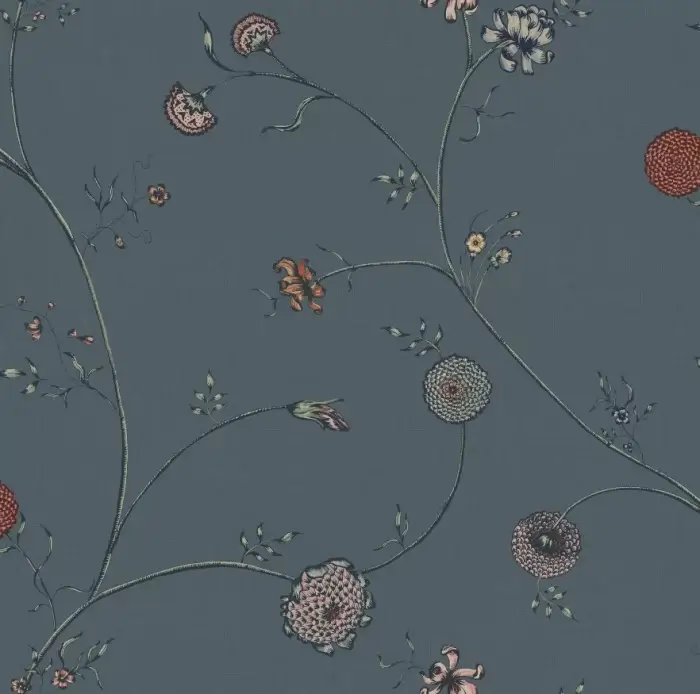 Flower Thread Blue - Rebel Walls
