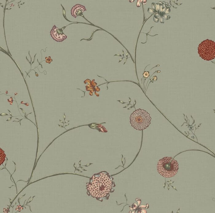 Flower Thread Green - Rebel Walls