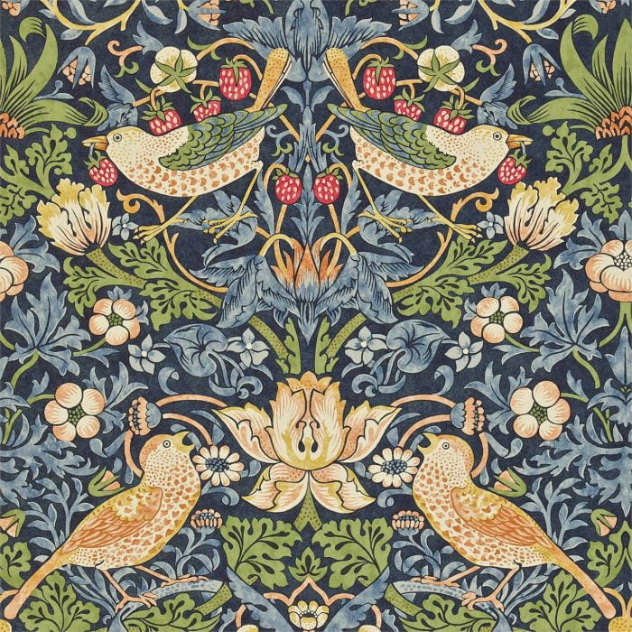 Strawberry Thief, Indigo/Mineral - Morris & Co