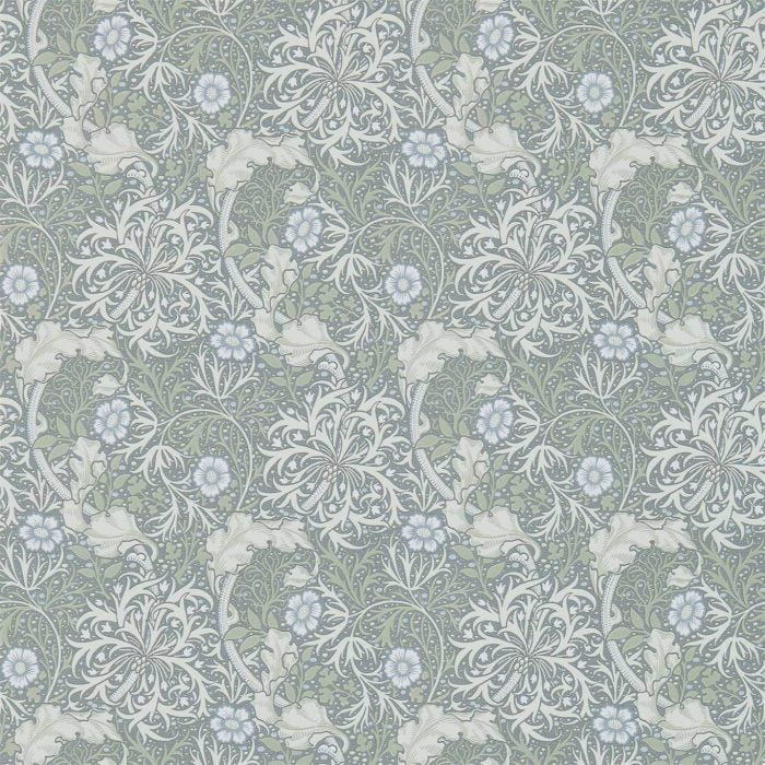 Morris Seaweed, Silver/Ecru - Morris & Co