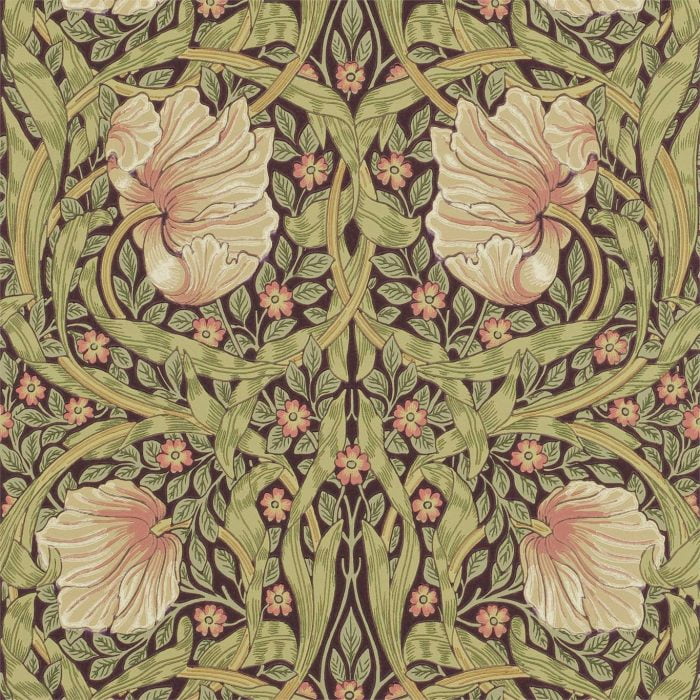Pimpernel, Bullrush/Russet - Morris & Co
