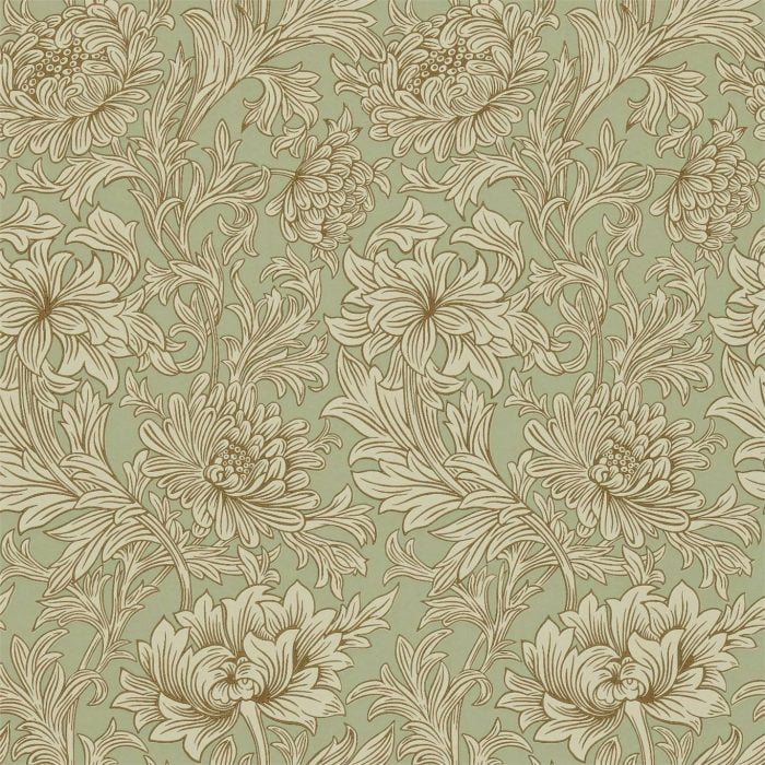 Chrysanthemum Toile, Eggshell/Gold - Morris & Co