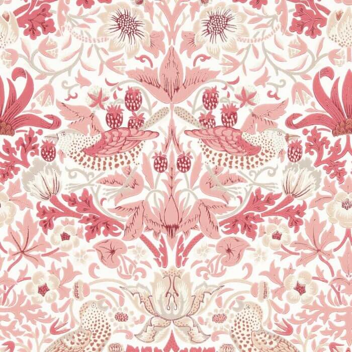 Simply Strawberry Thief Madder - Morris & Co