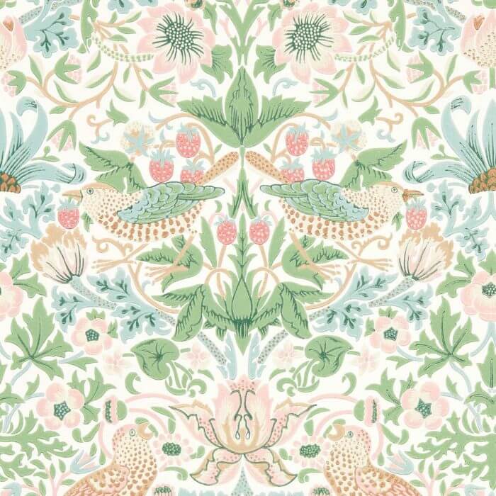 Simply Strawberry Thief Cochineal Pink - Morris & Co