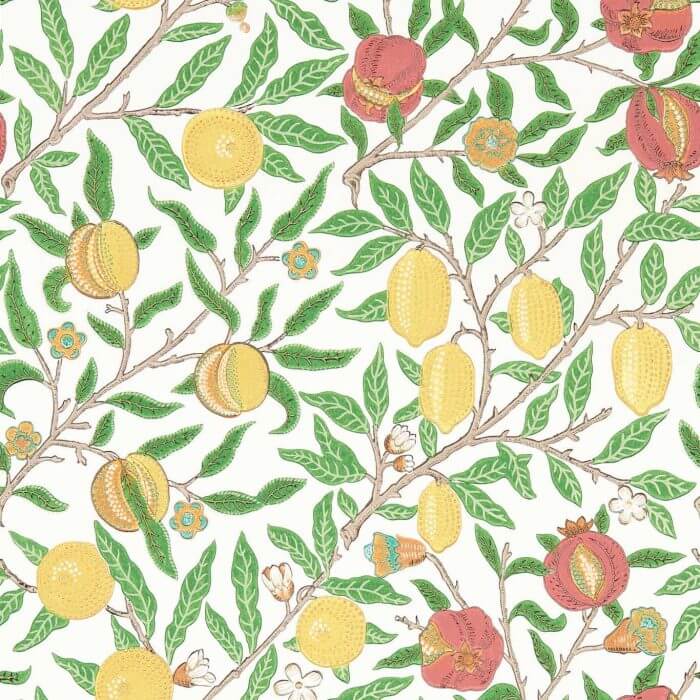 Fruit Leaf Green/Madder - Morris & Co