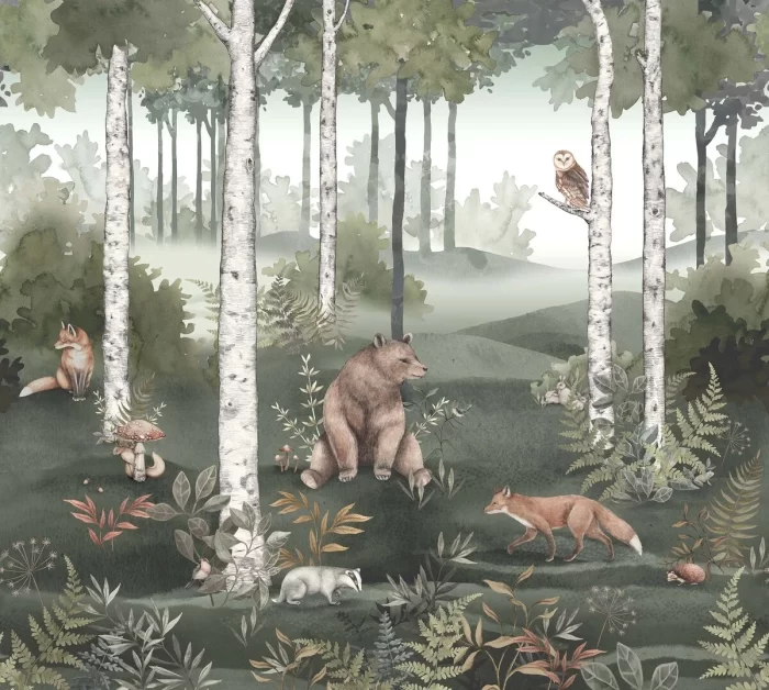 Wild Forest Mural - Boråstapeter