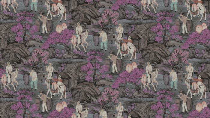 Toile de Tibet Pink Blossom - Arte