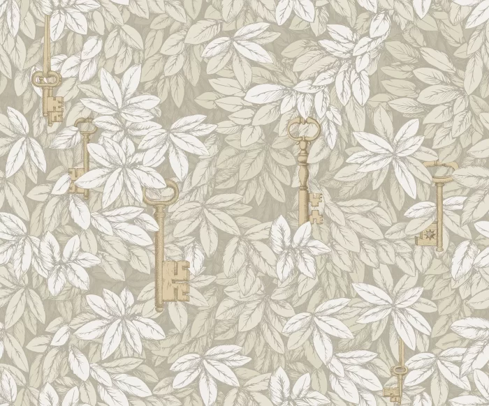Chiavi Segrete Parchment & Metallic Gold - Cole & Son