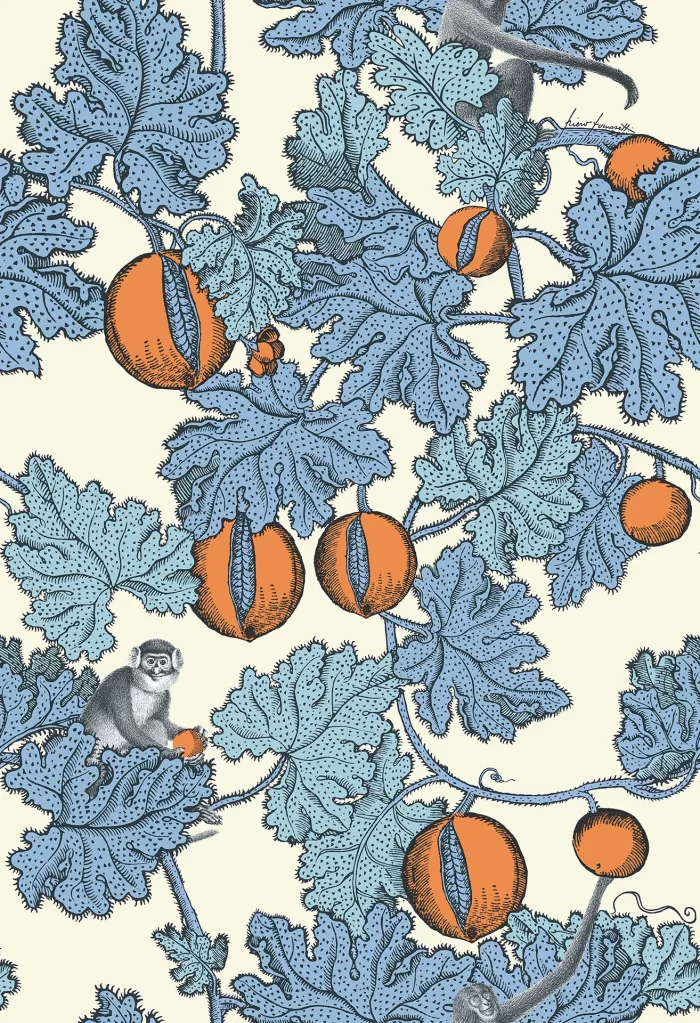 Frutto Proibito Hyacinth & Orange on White - Cole & Son
