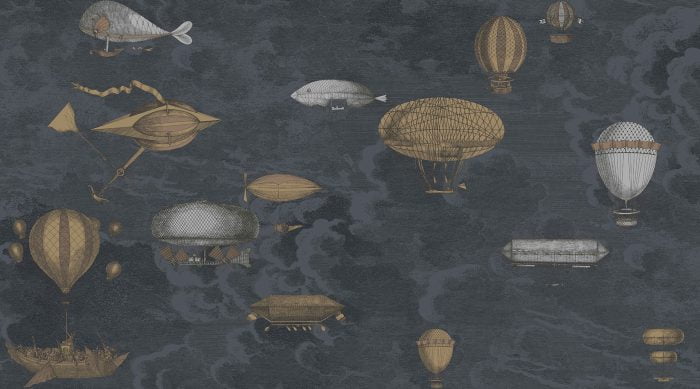Macchine Volanti, Slate Blue & Metallics - Cole & Son (2 rúllur)