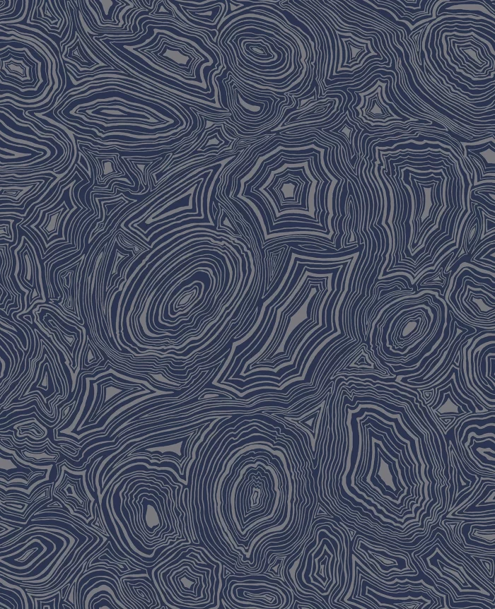 Malachite Midnight & Metallic Silver - Cole & Son