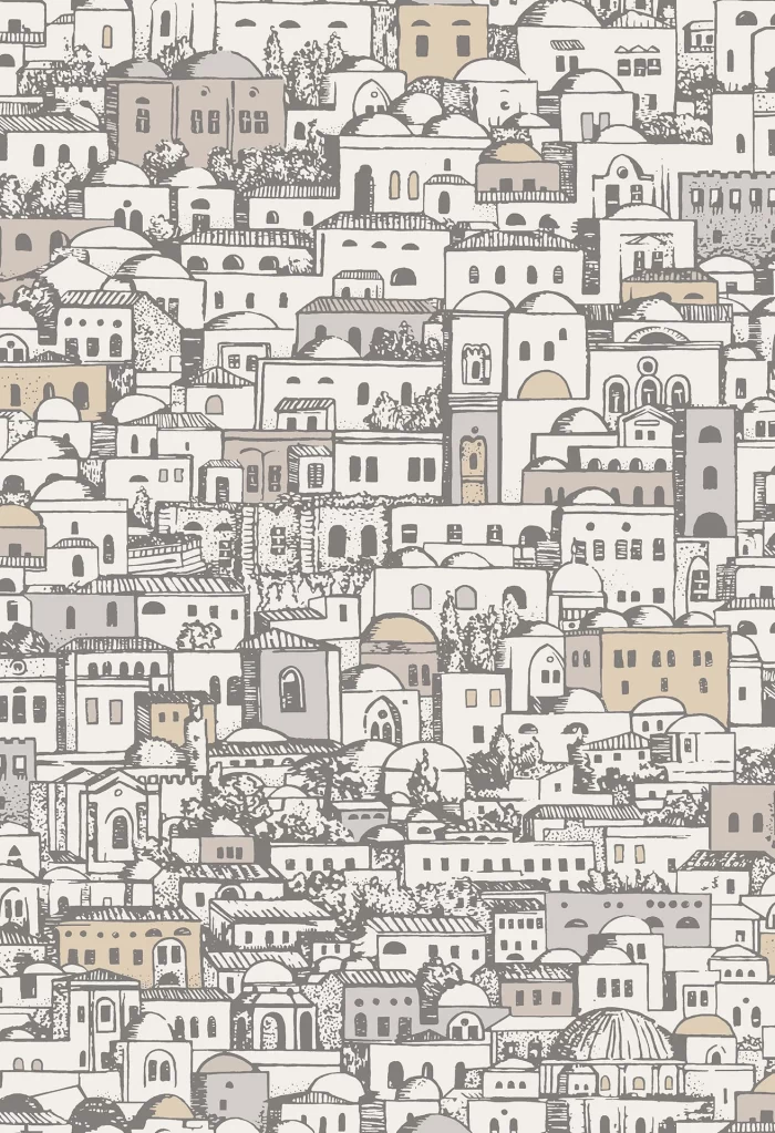Mediterranea White & Metallic Gilver - Cole & Son