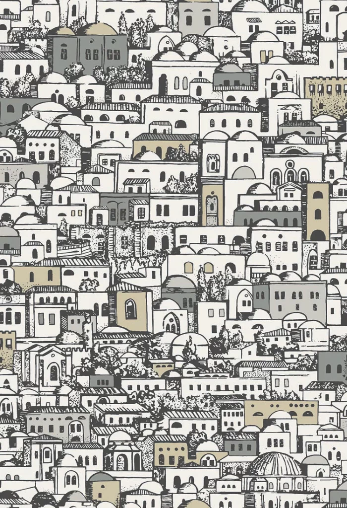 Mediterranea White, Black & Metallic - Cole & Son