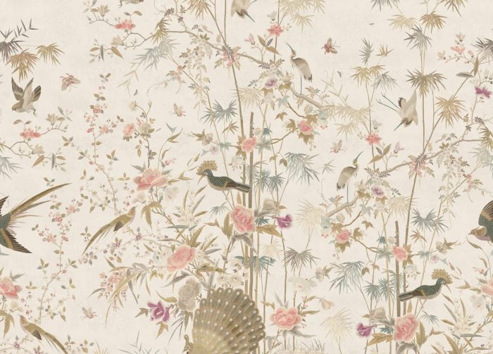 Chinoiserie Garden, Eggshell - Sandberg