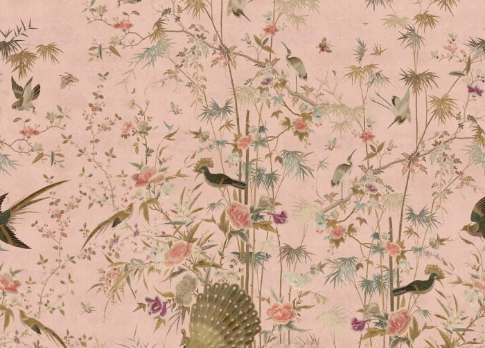 Chinoiserie Garden, Pink - Sandberg