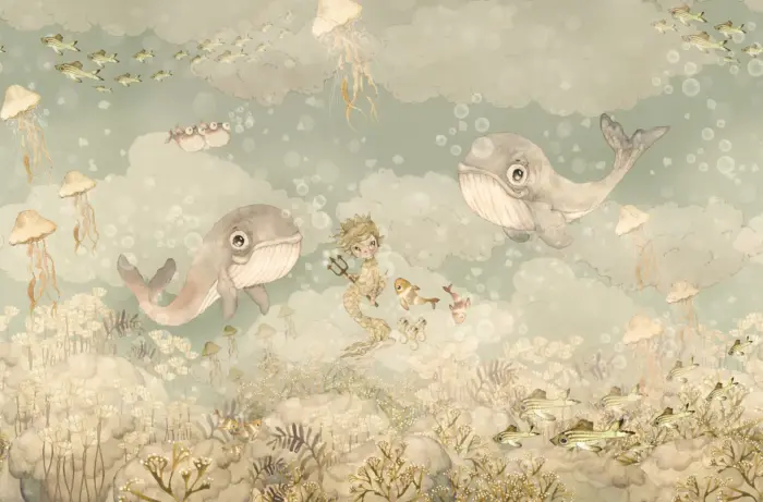 Water Song, Aqua Green - Rebel Walls