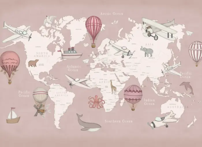 Playful World, Light Pink - Rebel Walls