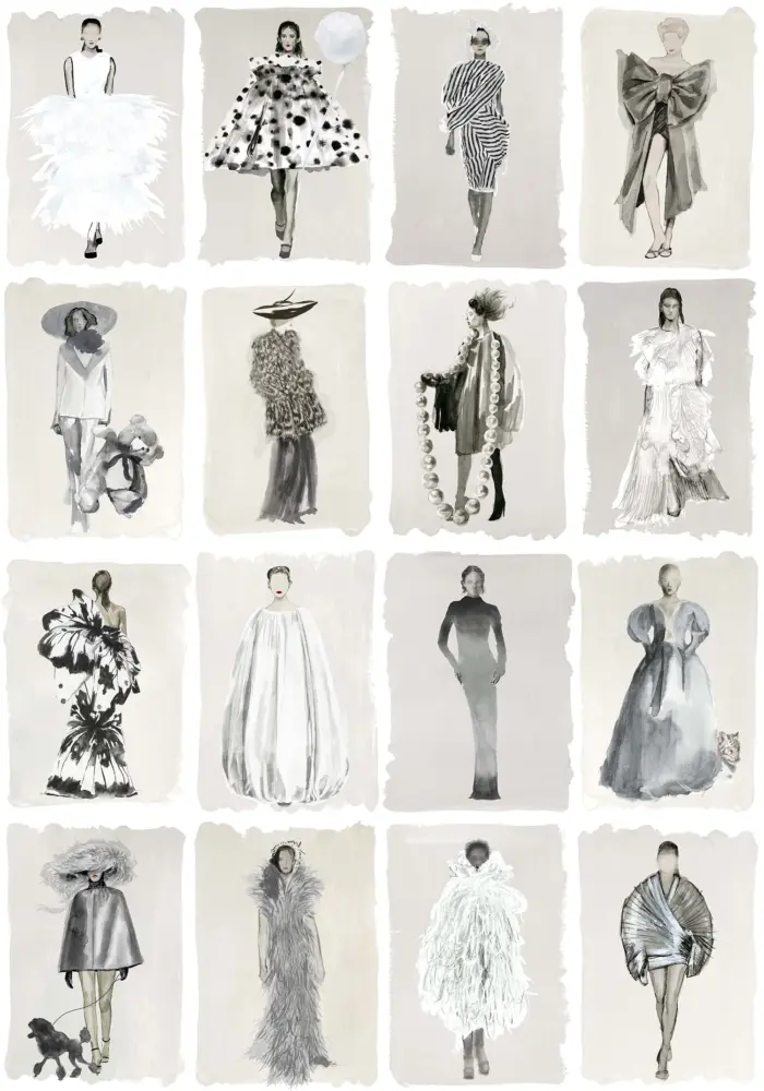 Couture Carousel, Monochrome Pearl - Cole & Son