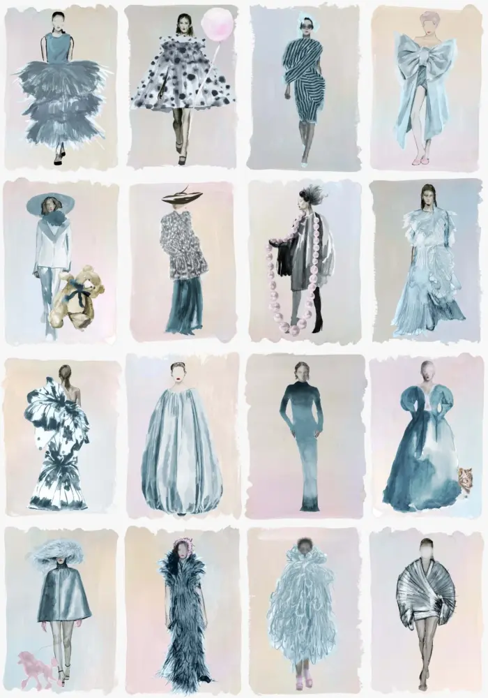 Couture Carousel, China Blue - Cole & Son