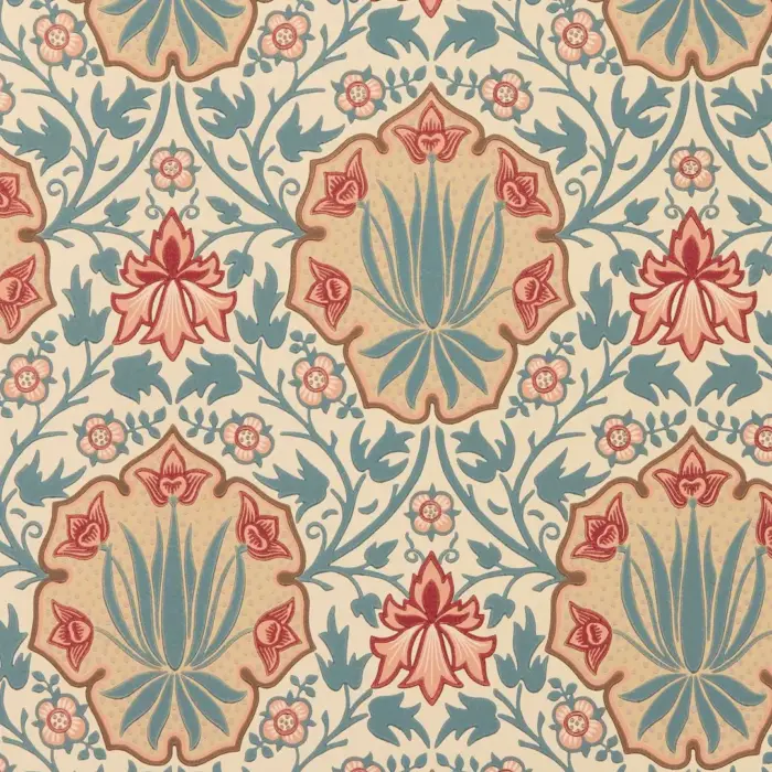 Iris & Rose, Indigo/Crimson - Morris & Co